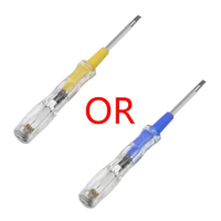 Electrician Test Pen Double-ended Dual-purpose Cross-head Flat-blade Screwdriver Detector Pen for Factory Worker