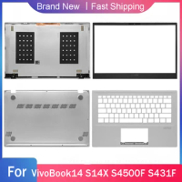 New Bottom Base Case For Asus VivoBook14 S14X S4500F S431F Laptop LCD Back Top Cover Front Bezel Palmrest Upper Rear Lid Silver