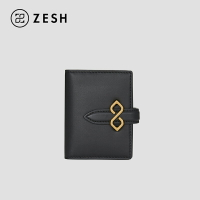 ZESH/澤尚 INFINITY 短卡包 女式零錢包 簡約真皮拼色證件卡片夾