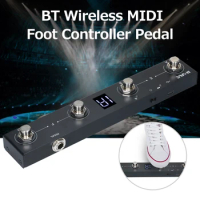 M-VAVE Chocolate BT Wireless MIDI Controller Rechargeable 4 Buttons Portable MIDI Foot Controller Pedal APP Control
