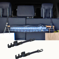 2pcs Car Back Seat Hook Multi-function Rear Seat Headrest Hanging Hook Umbrella Holder Seat Back Storage Interior Organizer