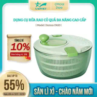 Dụng Cụ Rửa Rau Củ Quả Đa Năng Damas D650 - Rổ Quay Tự Động Bằng Tay Tiện Lợi Nhà Bếp - Dung Tích Lớ