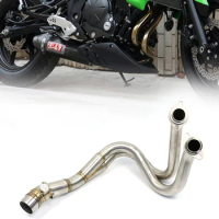 For Kawasaki ER6N ER6F Z650 Versys 650 Motorcycle Exhaust Full System Modified Motorcycle Crossover Front Center Tube 2012-2018