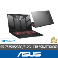 【ASUS 華碩】特仕版 17.3吋電競筆電(FA707NV/R5-7535HS/16G/512G SSD/RTX4060/Win11/+16G記憶體+1TB SSD)