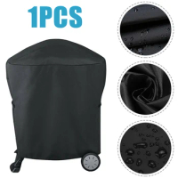 Grill Cover Waterproof Gas Grill Protector For Weber Q100 Q200 Series Gas Grills Gardening Tools Supplies Accessories