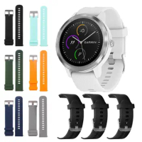 Replacement Soft Silicone Classic 20mm Watch Band Bracelet Strap Silicone For Garmin Vivoactive 3 / Vivomove HR