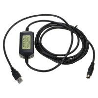 สายเคเบิลการเขียนโปรแกรม PLC, USB, สำหรับ Allen Bradley Micrologix USB 1761-CBL-PM02, รูปร่างกลม, 8 