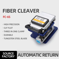 Optical Fiber Cleaver Tools FC-6S Optic Fiber Cleaver Cutter 250um - 900um 12 Surface Blade Metal Material