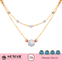 Kalung Jedar Bola Merkury Rose White Gold 10K Semar Nusantara