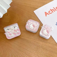 For Airpods 3 Generation Square Shell Cute Female For Airpods 1 2 Pro Sanrio Hello Kitty Cat Trendy Cartoon Protected Case