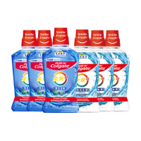 【Colgate 高露潔】全效漱口水500mlX6入(薄荷清新/亮白去漬)