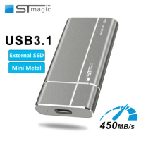 Stmagic Portable SSD 2TB 1TB USB3.1 TYPE-C PSSD 128GB 256GB 512GB High Speed 450mb/s External Hard Drive for Laptop Smartphone