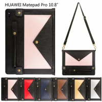 Case For Huawei Matepad Pro 10.8 inch MRX-W09 MRX-AL09 Cover Smart leather shoulder strap wallet Bags for Huawei Matepad 10.8"