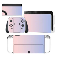 Solid Color Style Vinyl Decal Skin Sticker For Nintendo Switch OLED Console Protector Game Accessoriy NintendoSwitch OLED