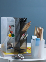 筆筒學生桌面時尚創意北歐化妝刷桶收納盒可愛ins風女斜插式簡約
