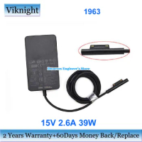 Genuine 15V 2.6A 39W AC Adapter 1963 Power Supply For MICROSOFT SURFACE LAPTOP GO 1943 Laptop Charger