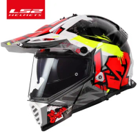 LS2 MX436 Twin Shield Motocross Helmet LS2 PIONEER EVO Motorcycle Helmets off road capacetes para moto capacete cross