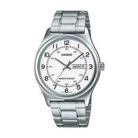【CASIO 卡西歐】指針男錶 不鏽鋼錶帶 星期日期 防水(MTP-V006D-7B2)