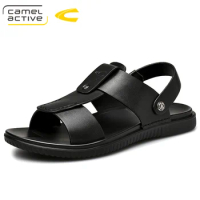Camel Active 2019 New High Quality Summer Men Sandals Real Leather NonSplit Soft Comfortable Men Shoes Fashion Men Casual Shoes