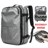 60L Men's Backpacks Airback Laptop Backpack Vacuum Compression Backpack Expandable Waterproof Busine