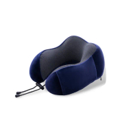 【E.C outdoor】U型高彈記憶頸枕組-贈收納袋.耳塞.眼罩(護頸枕 記憶枕 飛機枕 頭枕)
