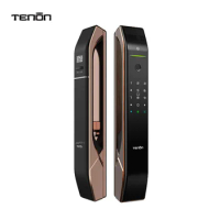 Tenon A7X Best Home Security Wooden Main Door Smart Blutooth Fingerprint Face Recognition Lock With Gate