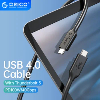 ORICO USB4.0 Cable USB-IF Certified USB c cable HD 8K @60Hz PD100W Charging Cable Thunderbolt 4 40Gbps Data Transfer for xiaomi
