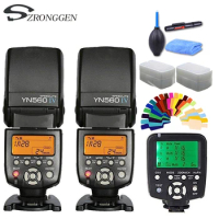 Yongnuo YN560-TX YN560TX Wireless Flash Controller + 2PCS YN560IV YN560 IV Speedlight Flash for Nikon Camera D5300 D800 D7100