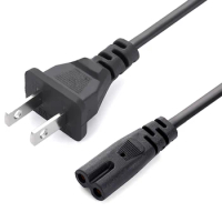 EU Power Cable 2pin IEC320 C7 US Extension Cord For Dell Laptop Charger Canon Epson Printer Radio Speaker PS4 XBOX LG Sony