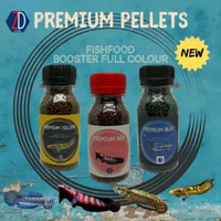 PELET PREMIUM BOOSTER PAKAN IKAN CHNANA BLUE PULCHRA, RED BARITO, YELLOW SENTARUM, AURANTI DLL P Pre