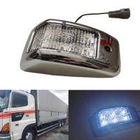 1pc white Amber LED plating turn Signal lights command lamp 24VLED corner lamp For Hino hino700 hino 300 500 truck