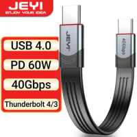 JEYI USB 4.0 Cable, 40 Gb/s Data Transfer, 60W PD3.0 Power Charging, Compatible with Thunderbolt 4/3, USB-C and USB4 Devices