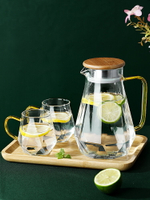 冷水壺玻璃耐高溫家用涼水杯套裝北歐創意大容量泡茶壺開水瓶透明