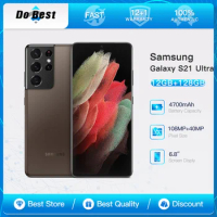 Original Samsung Galaxy S21 Ultra G998U1 5G Mobile Phone 128G/256GB ROM 6.8" Quad Rear Camera Snapdragon 888 Octa Core CellPhone