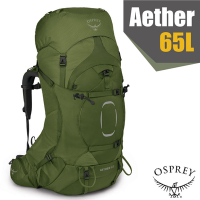美國 OSPREY Aether 65 輕量登山健行背包L/XL.附防水背包套_蔥芥綠 R