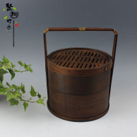 復古特色手工竹膠板中式手提盒茶具收納盒食盒茶臺茶配件收納