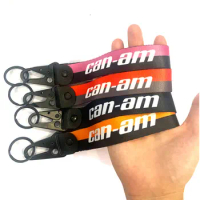 For BRP CAN-AM Keychain For keys Mobile Phone Hanging Strap Lanyards Wrist/Palm Lanyard Cell Holders Key Chain Black Hook
