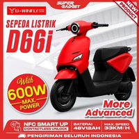 UWINFLY D66i 600W Sepeda Listrik 48V/12AH Garansi Resmi Yellow