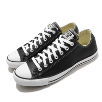 【CONVERSE】休閒鞋 All Star 低筒 運動 男女鞋 基本款 皮革 穿搭 情侶鞋 黑 白(132174C)