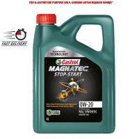 (Stok Baru) (100% Asli) CASTROL MAGNATEC STOP-STAR 0W-20 Minyak Enjin Hibrida Sintetik Sepenuhnya Se