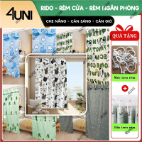 Rido ngăn phòng, rèm cửa ngăn phòng, rido che gác trọ đi kèm đầy đủ móc và dây treo 4UNI