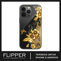 Casing Handphone Motif Elegan Gold Rose Mewah & Aesthetic untuk Android & iPhone 11/12/13/14/plus/pr