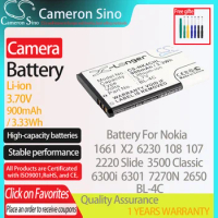 CameronSino Battery for Nokia 1661 X2 6230 108 107 2220 Slide 3500 Classic 6300i 6301 fits SVP BBA-07 Digital camera Batteries