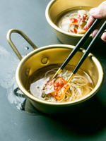 朵頤韓式米酒碗黃鋁涼菜熱酒碗餐具冷面碗帶把手小菜碗韓國料理碗1入