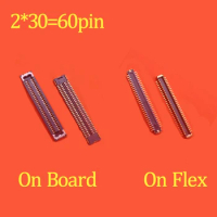 2Pcs 60 Pin LCD Screen Display Flex FPC Connector Plug On Board For Huawei P20Pro/Mate20 Pro/MATE 20 RS/Mate 20Pro/P20 Pro