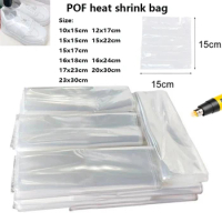 100pcs POF Heat Shrink Wrap POF Heat Shrinkable Film Odorless Clear POF Heat Shrink Bags for Sneaker Books Large Shoes Protector