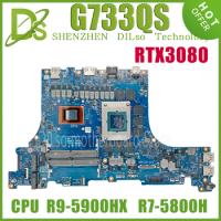 KEFU G533Q Laptop Motherboard For ASUS ROG Strix SCAR G533QS G533QM G733QS G733QM Mainboard R7-5800H R9-5900H RTX3060-6G/3080-8G