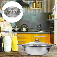 Stainless Steel Cookware Induction Cooker Pot Hot with Divider Electric Griddle Frying Pan Non Stick Fry Pan