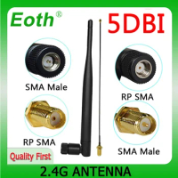 2.4GHz WiFi Antenna 5dBi Aerial RP-SMA Male Connector 2.4 ghz antena IOT 2.4G wi-fi Router + 21cm PCI U.FL IPX Pigtail Cable