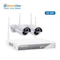 免拉線 2K高清無線NVR8路2鏡頭 監控套裝 保安防盜 IP66 防水室內外通用 CCTV Security IP Cam無線閉路電視  